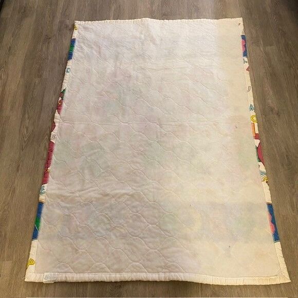 Vintage Barney ABC Blanket the Lyons Group 1993 USA Toddler Bed Crib Quilt - Picture 4 of 5
